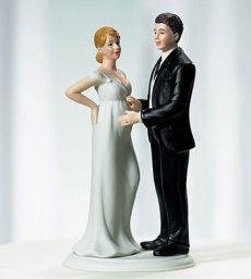expecting bridal couple
