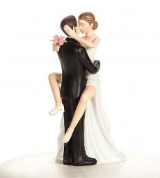 Funny Sexy Wedding Bride and Groom Cake Topper Figurine
