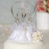 Gold Glass Swans Heart