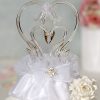 Gold Glass Swans Heart