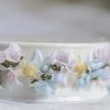 Vintage Glitter Flower Side Arch Porcelain Base