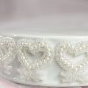 Vintage Pearl and Hearts Trim Porcelain Base