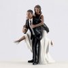 Playful Football Couple - Dark Skin Tone