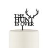 The Hunt Is Over Acrylic Cake Topper - Black