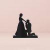 Cinderella Moment Silhouette Acrylic Cake Topper - Black