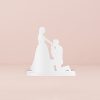 Cinderella Moment Silhouette Acrylic Cake Topper - White