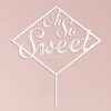 Oh So Sweet Acrylic Cake Topper - White