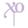 XO Acrylic Cake Topper - Lavender