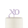 XO Acrylic Cake Topper - Lavender