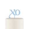 XO Acrylic Cake Topper - Pastel Blue