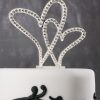 Crystal Hearts Wedding Cake Top