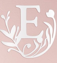 Modern Fairy Tale Acrylic Initial - White