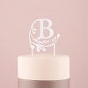 Modern Fairy Tale Monogram Acrylic Cake Topper - White