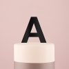 Sans Serif Monogram Acrylic Cake Topper - Black