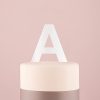 Sans Serif Monogram Acrylic Cake Topper - White