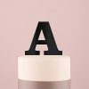 Serif Monogram Acrylic Cake Topper - Black
