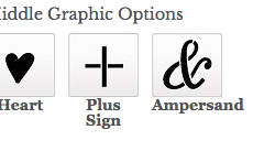 Middle graphic personalization