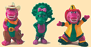 Barney Figurines With Bop