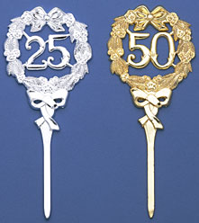 50th Gold Wreath Pick Large