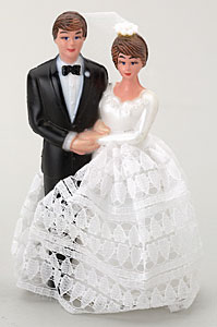 Bride And Groom With Lace Dress