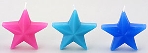 Cool Color Star Candles