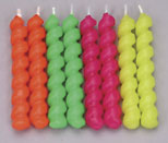Neon Twister Candles