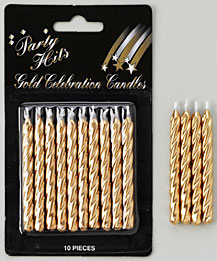 Gold Celebration Candles