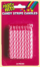 Striped Candles Pink