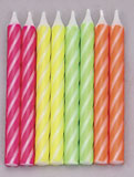 Neon Brite Stripe Candles