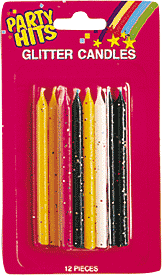 Glitter Candles Multi