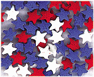 Patriotic Star Quins Shaker