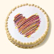 Crayon Heart Edible Image