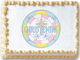 Christening Edible Image