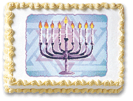 Menorah Edible Image