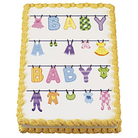Baby Clothesline Edible Image