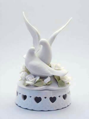 Doves On Floral Base