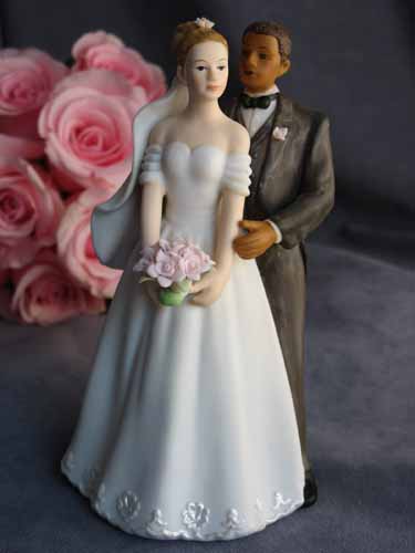 Interracial Bridal Couple